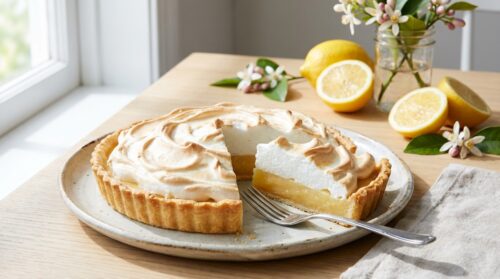 Fris en knapperig: lente citroen-meringuetaart die je zintuigen prikkelt